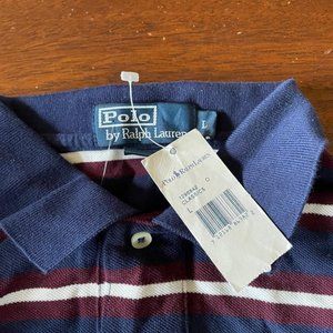 RALPH LAUREN POLO SHIRT LARGE RED BLUE
